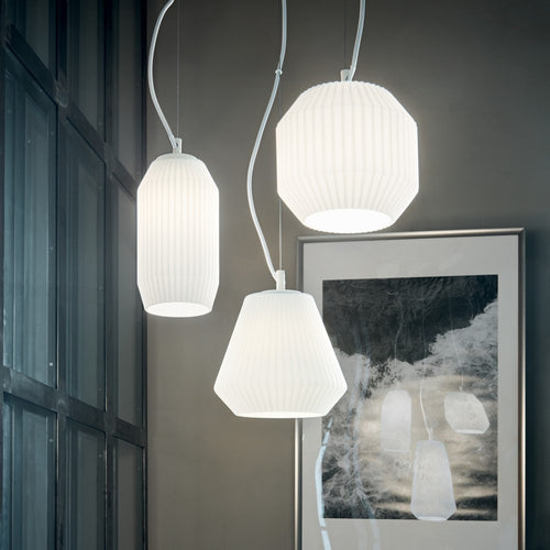 Ideal Lux Origami - 3 Licht Cluster Plafond Pendel Wit