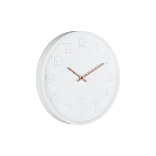 Karlsson wandklok Calma - wit - 3.8x30x30cm