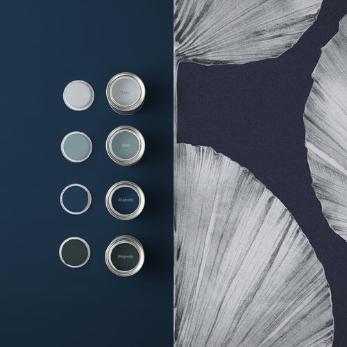 Graham & Brown Vliesbehang - Palm Fan Navy - 10mx52cm - vtwonen shop