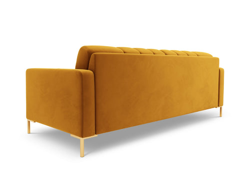 Cosmopolitan Design Bank Bali 4-zits, flueel, geel - 96x217x75cm