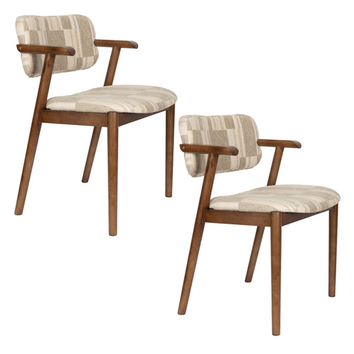 Dutchbone Sara Eetkamerstoelen Beige - Set van 2