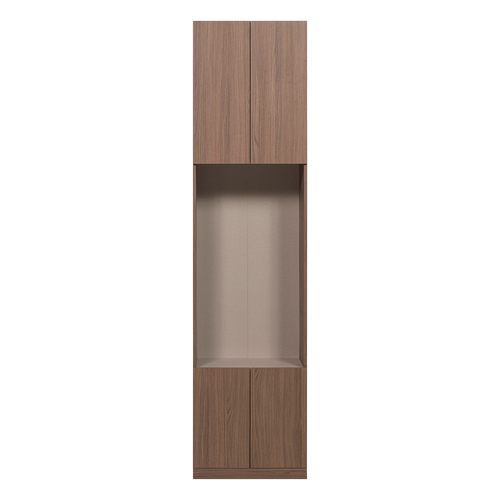 WOOOD smalle half open opbergkast Build - Walnoot Fineer - Bruin - 215x54x41