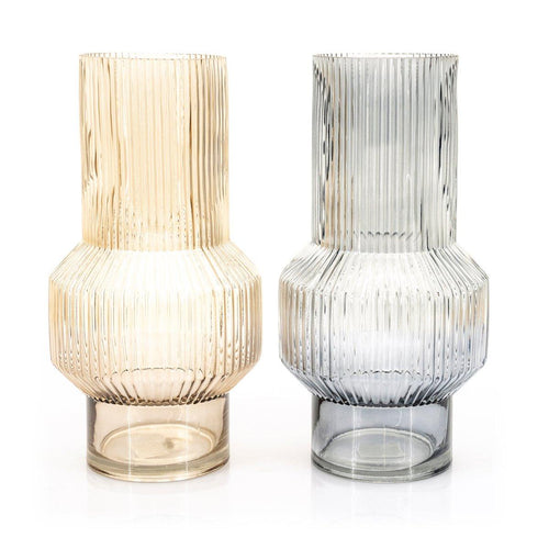 FurniLux Riba 3 vaas - Grey -18x18x35 cm - vtwonen shop