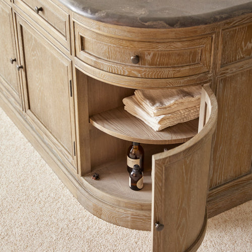 Tikamoon Badkamermeubel in eiken en steen 180 cm - Naturel - vtwonen shop