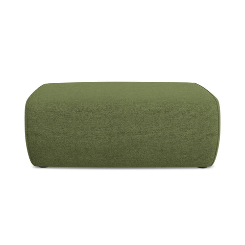 LaMiaSofa Poef Palermo - chenille stof - flessengroen - 100x70x39