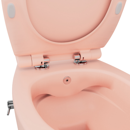 Isvea Wc Toilet Badkamer Hangend Bidet Zalm Roze Inclusief Softclose Toiletbril - vtwonen shop