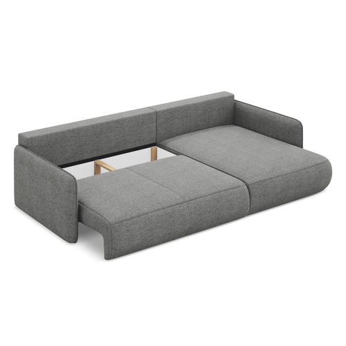 LaMiaSofa hoekbank rechts Palermo - chenille stof - olifant - 240x148x86