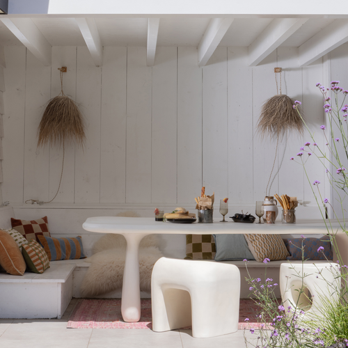 WOOOD kruk tuin Nivo - Polymeer - Naturel - 51x52x50