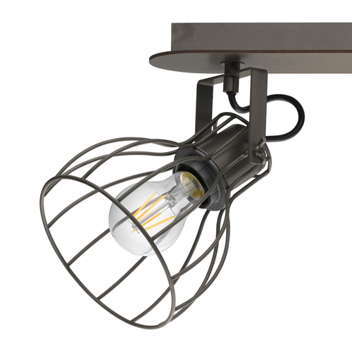 EGLO opbouwspot Sambatello - e27 - 3-lichts - bruin, zilver