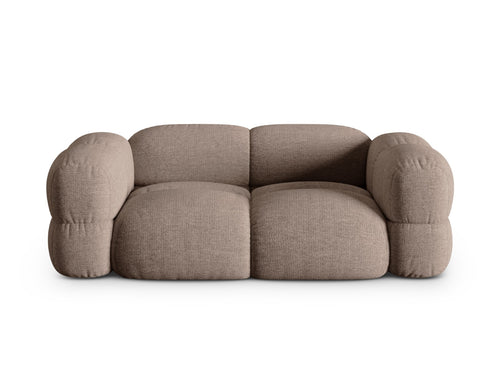 Cosmopolitan Design Bank Loretto 3-zits, structurele stof cappuccino - 100x210x68cm