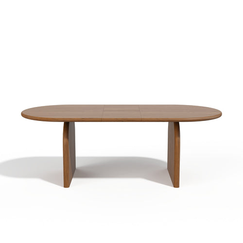 Premium Interiors - Uitschuifbare eettafel BRIA - multiplex licht walnoot 220cm
