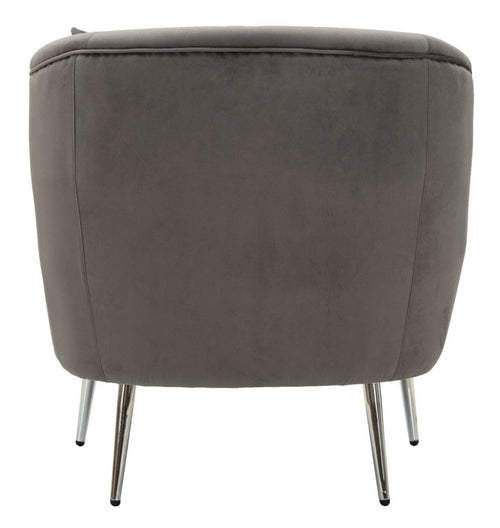 Mauro Ferretti fauteuil - 73x66x78 cm - grijs/zilver