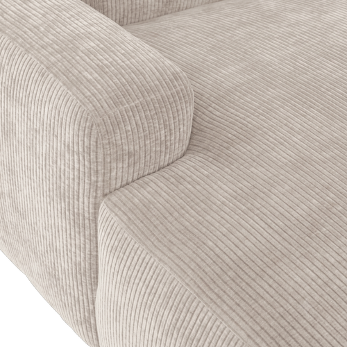 WOOOD chaise longue bank links Mojo Base - Rib - Ecru - 74x112x162