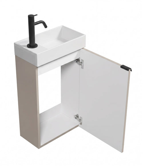 Badplaats Toiletmeubel Bosco 40 x 22 cm – Beige – Fonteinmeubel met Wastafel