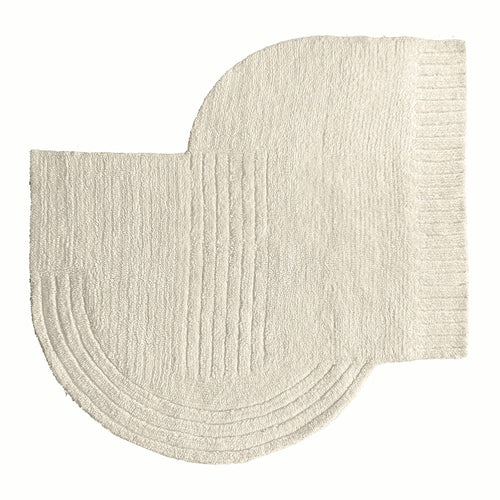 Malagoon vloerkleed Mokoh - gebroken wit - 177x178cm 80% wool 20% cotton (100% wool tufted)