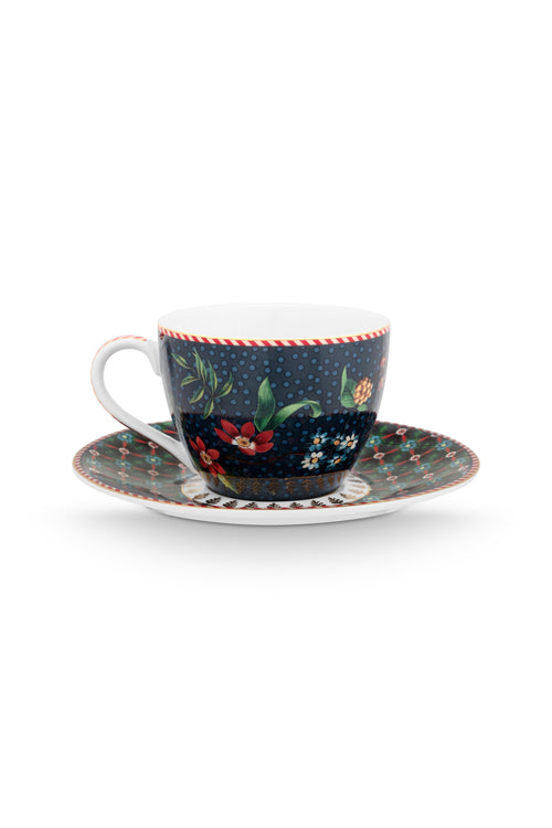 Pip Studio - Berry Blues - Set van 2 Espressokoppen en Schotels - 120ml