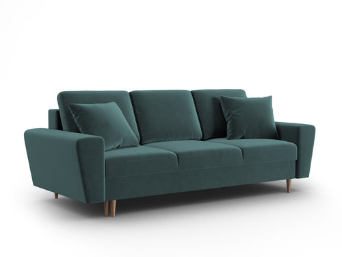 Cosmopolitan Design Slaapbank met opbergdoos Kyoto 3-zits, flueel olie - 100x235x88cm