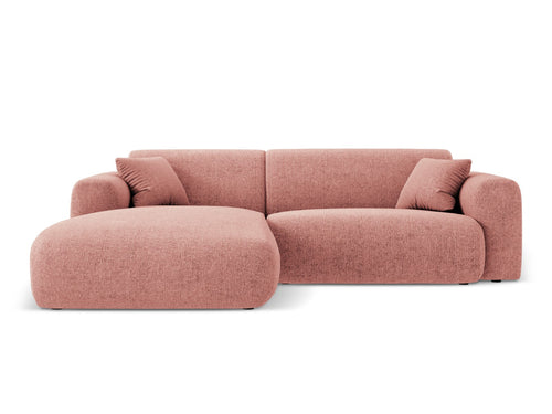 Cosmopolitan Design linker hoekbank Nolio 4-zits, chenille, roze - 170x235x72cm