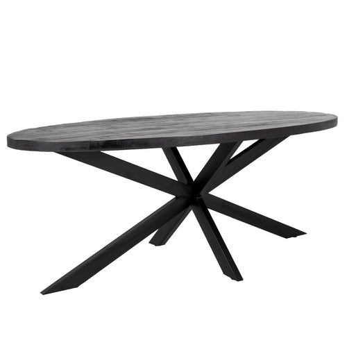 Giga Meubel Eettafel Mansour - Zwart Hout - 240x100x76cm