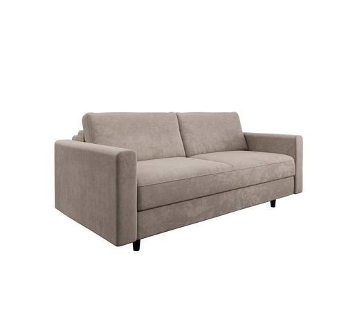 Sia Home - Rechte slaapbanken Hailie Jade - Fluweel - Taupe beige - 200cm - vtwonen shop