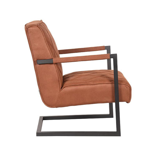 LABEL51 Fauteuil Denmark - Cognac Microfiber - Zithoogte 41cm - vtwonen shop