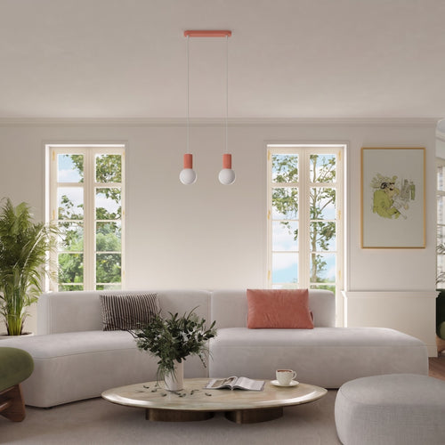 Sollux Lighting Hanglamp HALO 3L perzik - 40x6x120cm