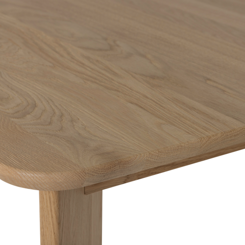 WOOOD eettafel afgerond doorgaande lamel 180x100 Tablo - Eikenhout - Transparant