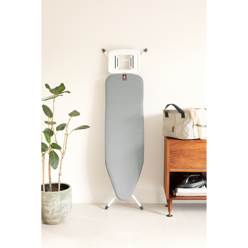Brabantia Strijkplank B, 124x38 cm, solide strijkerhouder - Metallised