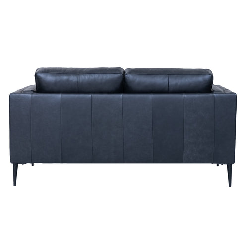 Furnhouse 2-zitsbank Valencia - Zwart - Leer - 88x157x83