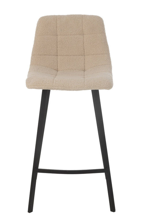 J-Line barstoel Kent - metaal/polyester - wit