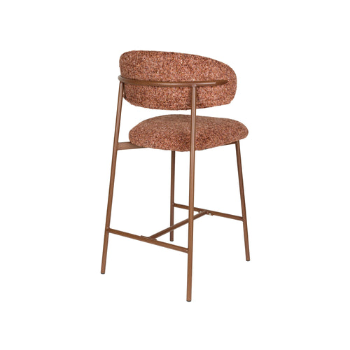 Housecraft Living Claes Barkrukken rugleuning 65 cm Terra - Set van 2