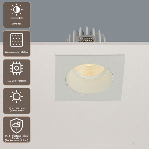 Artdelight Inbouwspot Venice DL 2708 - Wit