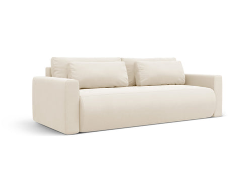 Cosmopolitan Design Slaapbank met opbergdoos Belfast 3-zits, flueel ivoor - 105x238x84cm
