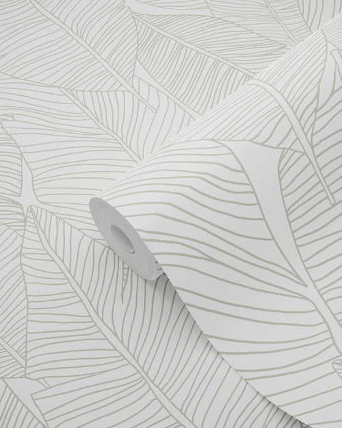 ESTAhome behang getekende bladeren warm grijs - 53 cm x 10.05 m - 139009 - vtwonen shop