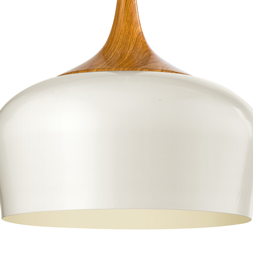 EGLO hanglamp Obregon - 1 lichts - ø350mm. - creme, eik - vtwonen shop