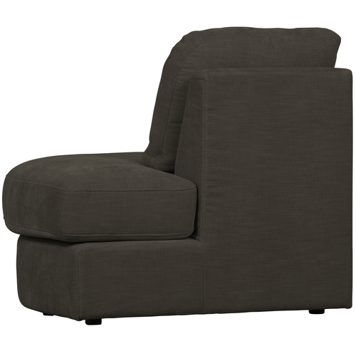 vtwonen 1-zits bank element ronde hoek rechts Family - Polyester - Antraciet -85x93x98