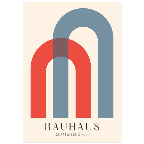 Artfulprints Poster met Lijst Bauhaus - Ausstellung 1921   - A4 21x29.7 cm - Meerkleurig