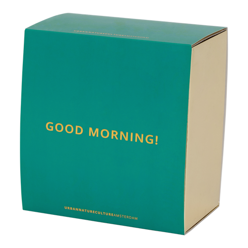 Urban Nature Culture Good Morning kopje Cappuccino/Tea en bord liatris/lime light, set van 4, in cadeauverpakking - 22.5 * 20.5 * 13.5 CM - vtwonen shop