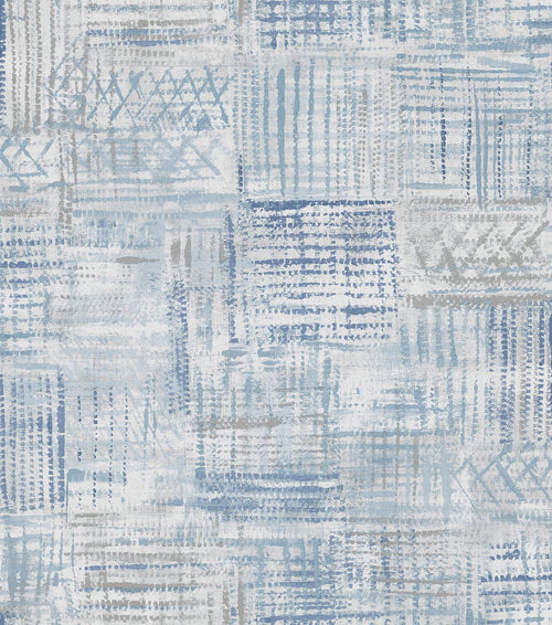 Sanders & Sanders behang grafisch motief blauw - 53 cm x 10,05 m - 640753