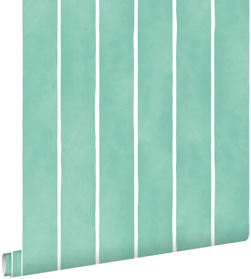 ESTAhome behang strepen groen en wit - 50 x 900 cm - 131309 - vtwonen shop