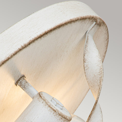 Elstead Quoizel Bradbury Semi Flush Plafondlamp Antiek Wit