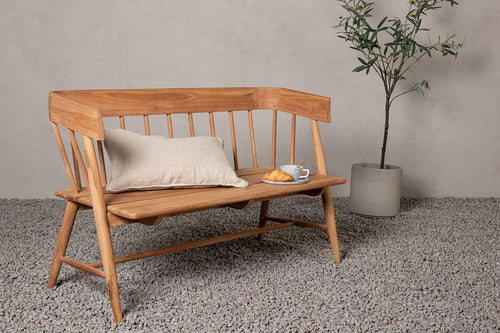 Rebellenclub Tuinbank Reed - 122 x 58cm - Naturel Hout - vtwonen shop