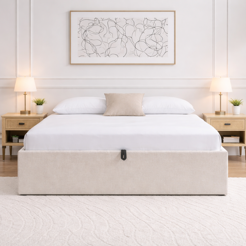 Calicosy - Opbergbed ALIX - beige 204x150x36,50 cm