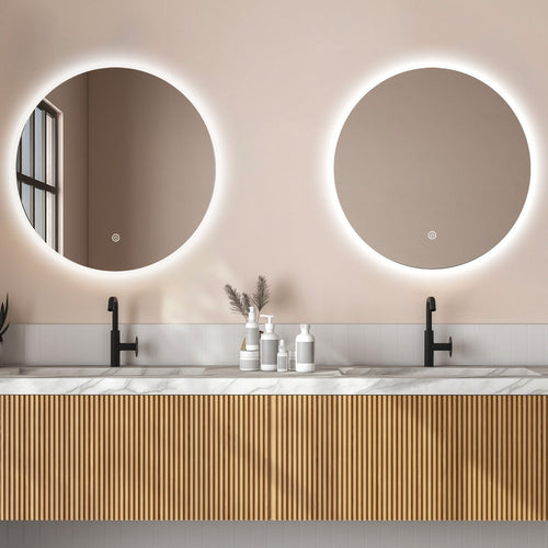 LOMAZOO badkamerspiegel Dallas - met LED verlichting & anti condens - rond - 80 cm