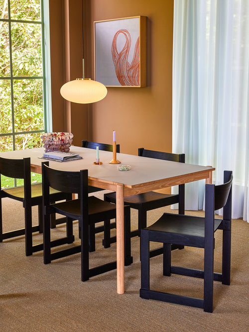 Hübsch eetstoel Forma - eikenfineer/eikenhout/multiplex - 50x50xh80cm - vtwonen shop