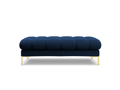 Cosmopolitan Design Bank Bali 2-zits, flueel, koningsblauw - 62x133x40cm