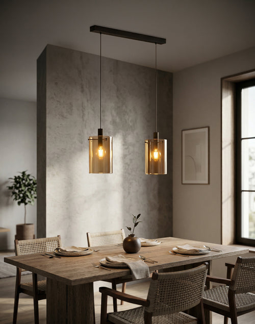Stars of Light hanglamp Polverara - 2 lichts - e27 - zwart