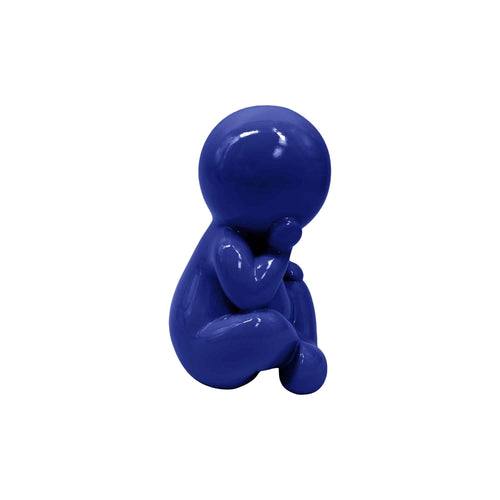 Present Time ornament Amigo Sitting Large - blauw - 24x21x34.8cm