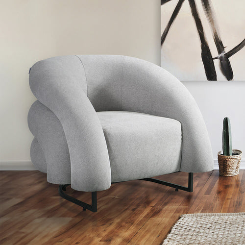 Home Deluxe fauteuil MACA fluweel stof grijs - 95 x 73 x 88 cm - vtwonen shop