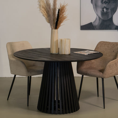 Giga Meubel Eettafel Seppe - Rond - Mangohout - 120cm